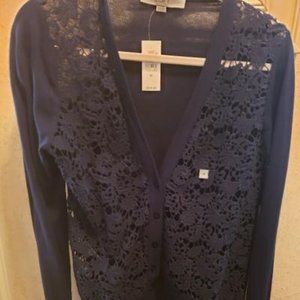Loft Lace  Front Cardigan